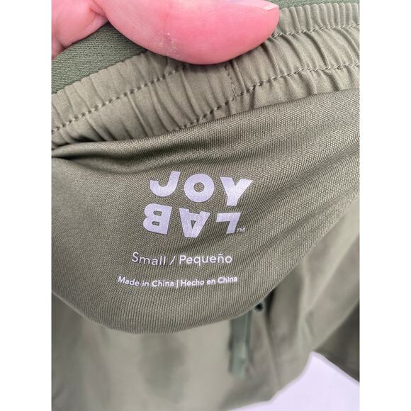 JoyLab Olive Green Running Shorts Lined Briefs Pockets Elastic Waist NEW Small - Picture 4 of 9